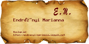 Endrényi Marianna névjegykártya